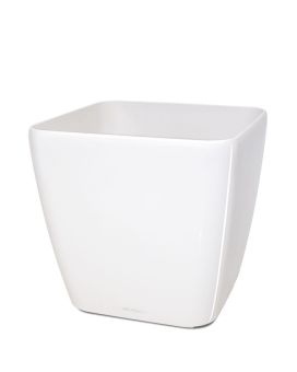 Pote ornamental Lechuza Quadro 35x35x33 cm branco