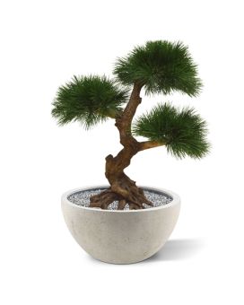 Pinus artificial bonsai 3 bolbos 60cm - resistente aos raios UV