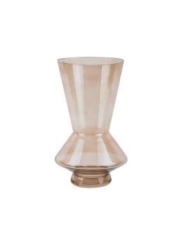vaso floral Glow grande 28x 17 cm - castanho areia