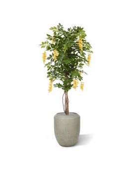 Wisteria árvore artificial 150 cm amarela