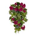 Planta de gerânio artificiais suspensa deluxe 70cm burgundy