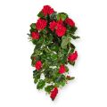 Planta de gerânio artificiais suspensa deluxe 70cm vermelho