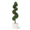 Planta artificial em espiral de luxo de madeira de caixa 170cm - resistente aos raios UV