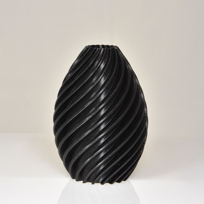 Heather 3D vaas 19x13cm Zwart Metallic main product photo