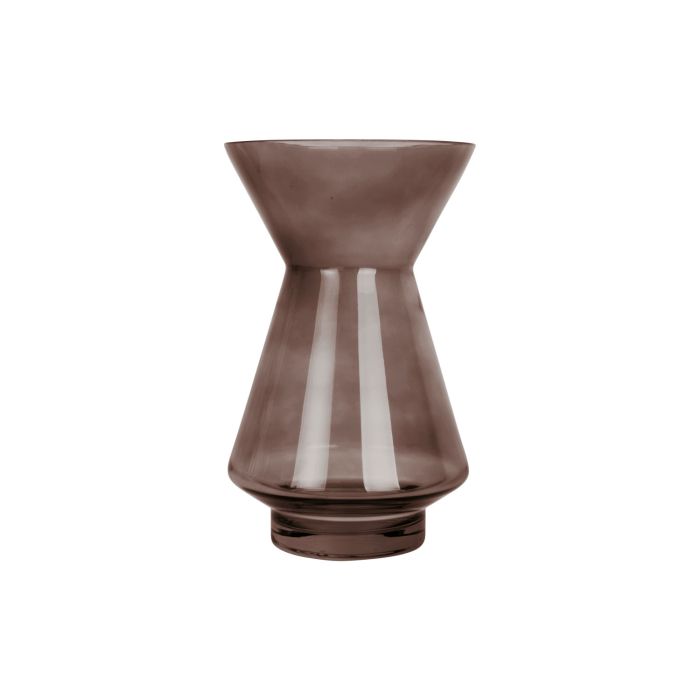 vaso floral Glow medium 22x 13,5 cm - castanho chocolate main product photo